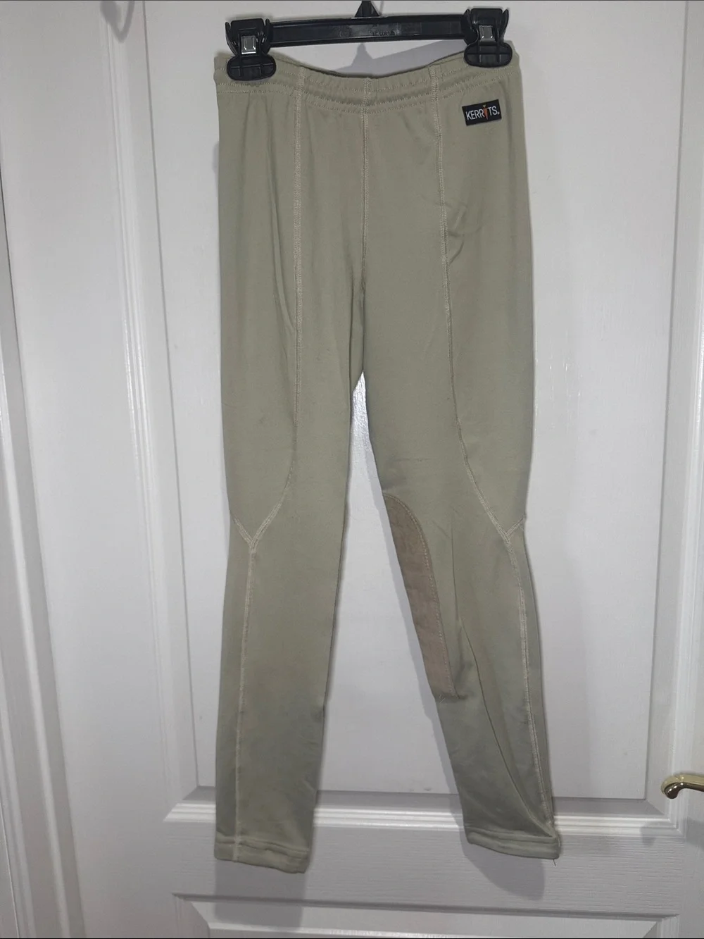 KERRITS Kid Performance Knee Patch Riding Tight Tan EUC KP Size Youth L YL $64